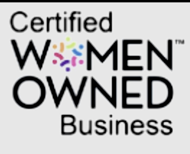 A certified women owned business logo